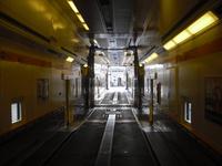 Blick in den Waggon des Euro-Shuttle