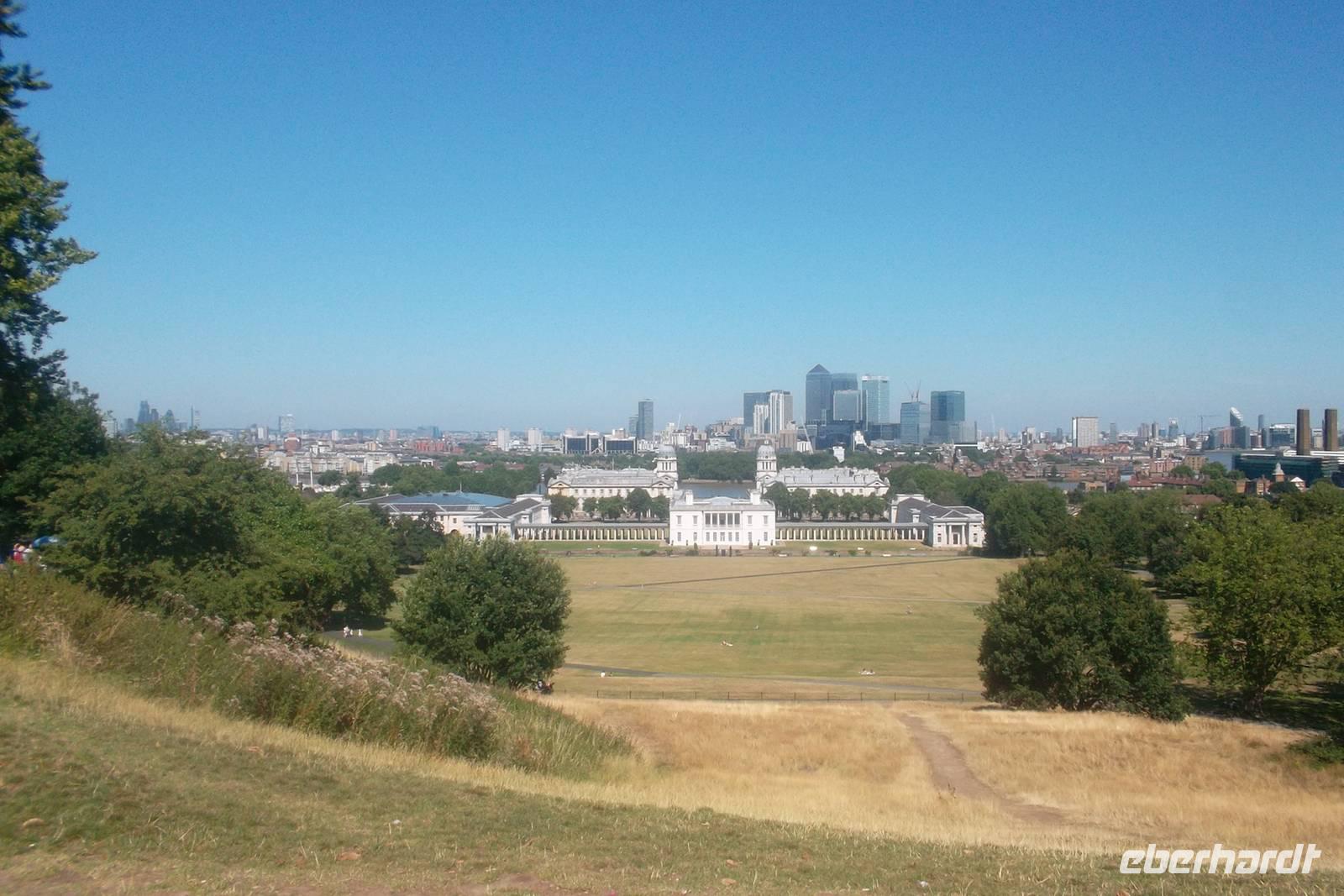 Blick auf Greenwich und 
