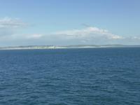 Blick zur französischen Küste bei Überfahrt nach Calais