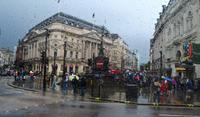 024 London, Gewitterregen am Picadilly Circus