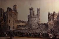 219 Caernafon Castle, historischer Kupferstich