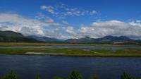 249 Wales, Ffestiniog Railway, Blick von Porthmadog in den Snowdon NP