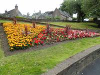 Blumenrabatte in Stirling