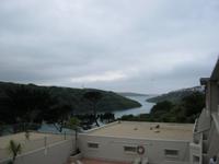 Blick auf den Gannel vom Hotel in Newquay