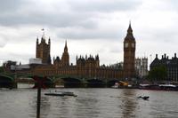 079 London, the Houses of Parliament, Westminsterbridge und Westminster Abbey