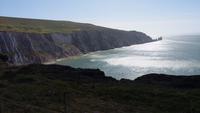 Blick auf die Needles von der Alum Bay 