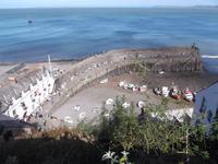 Clovelly hat heute noch seine Kaimauer aus dem 14. Jh. 