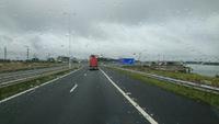 Etwas Regen auf der Heimfahrt nach Deutschland