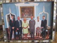 Foto vom Foto: Königspaar mit Burgbesitzer