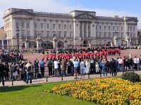 London. Change Guard am Buckingham Palace