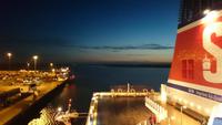 Nachtstimmung vor dem Auslaufen in Harwich