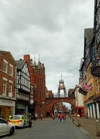 Uhr in Chester Wahrzeichen