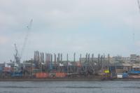 Nachbau eines alten Schiffes an der Maas