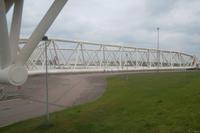 Einer der Flutwehr-Sperrarme