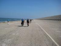 Fahren am mächtigen Nordseedeich