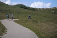 Eberhardt-Radreisegruppe in den Dünen entlang der Nordsee