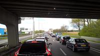 Nur ein kleiner Stau auf dem Weg
