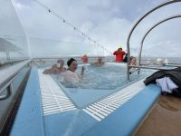 Eisbaden auf dem Schiff