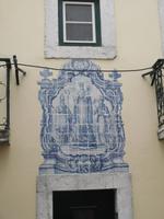 Azulejo-Heiligenbild, Alfama, Lissabon