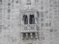 Balkon mit Christusritter-Kreuzen am Torre de Bélem