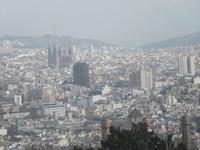 Blick auf Barcelona mit Sagrada Familia