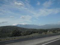 Heimfahrt, Blick auf die Pyrenäen