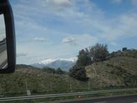 Heimfahrt, Blick auf die Pyrenäen
