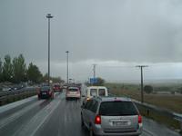 Hagel vor Madrid