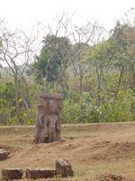 Heiligenfigur im buddhisischen Kloster von Udaigiri