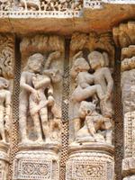 erotische Darstellung am Sonnentempel von Konarak