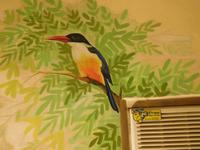 Wandmalerei im Tigercamp-Bungalow