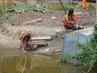 Wäschewaschen und Alltagsleben