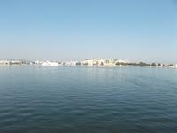 Panorama Stadt Udaipur vom See aus