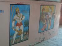 Hanuman-Verehrungsbild am Seetempel