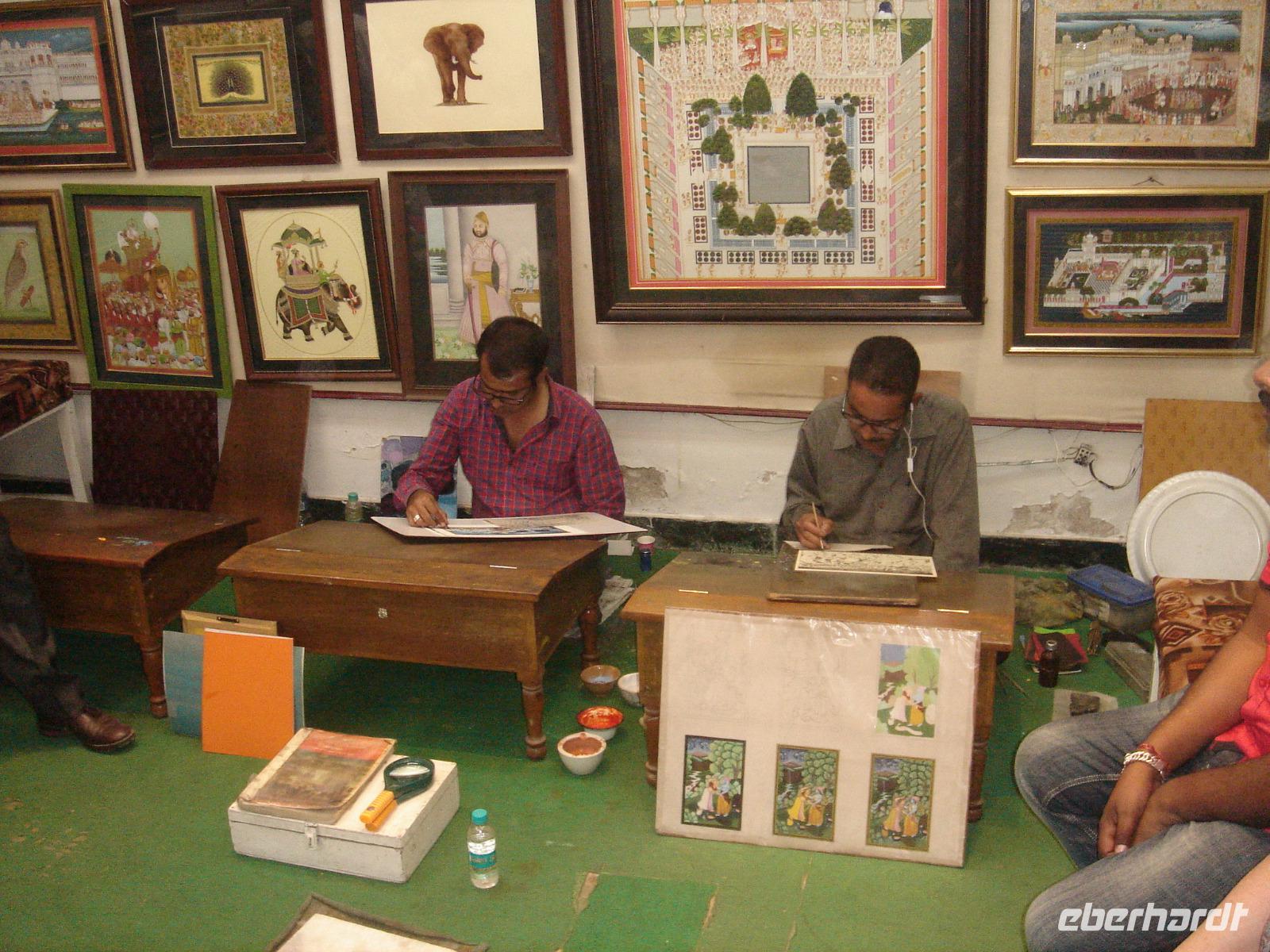 Malereiwerkstadt in Udaipur