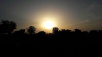 Sonnenuntergang nahe Fort Khejrala