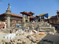 Durbar Square Bakhtapur im Aufbau