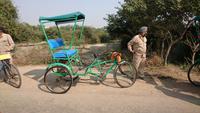 Rikschafahrer im Keoladeo Nationalpark 