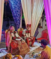 Das Brautpaar, ebenfalls wie im Bollywoodfilm