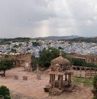Blick vom Ford auf die Blaue Stadt Jodhpur