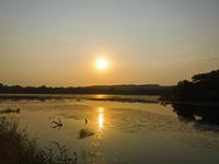 Die Sonne geht unter im Nationalpark