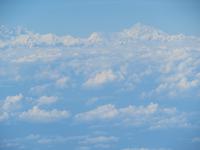 Himalayablick auf dem Flug nach Bagdogra