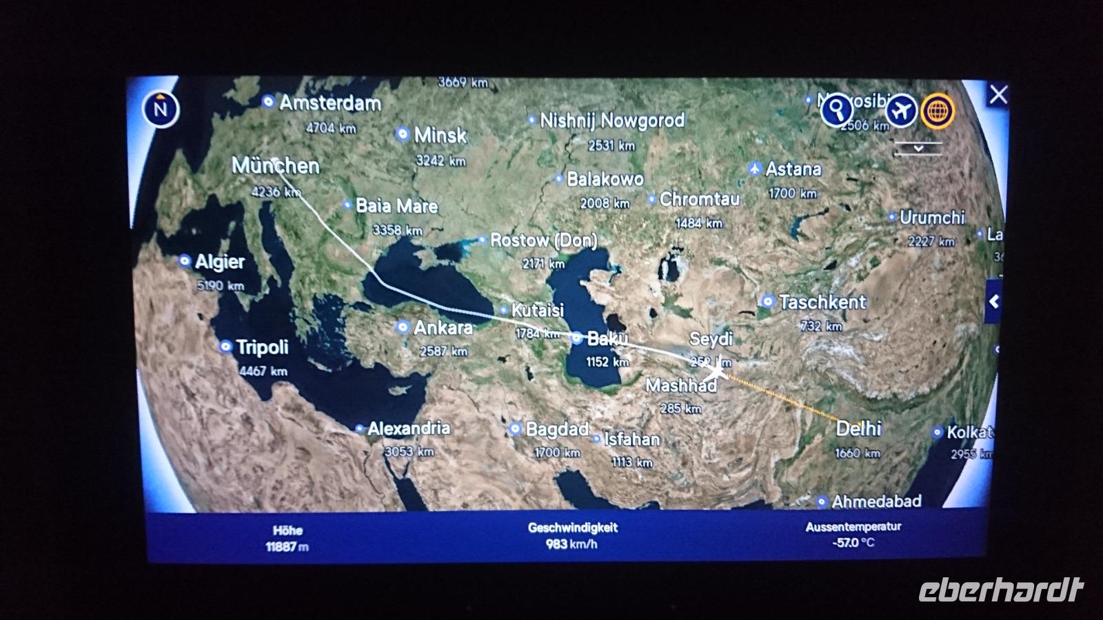 Unsere Strecke gen Delhi