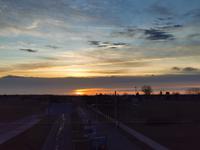 Sonnenaufgang über Leipzig am Abreisemorgen