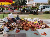Straßenstand am Wasserpalast in Jaipur