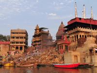 Das Verbrennungsghat am Ganges, Varanasi