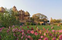 Gepflegte Grünanlagen hat unser Auge eine Weile entbehren müssen, Khajuraho