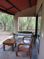 Terrasse der Lodges im Bandhavgarh Nationalpark, Madhya Pradesch