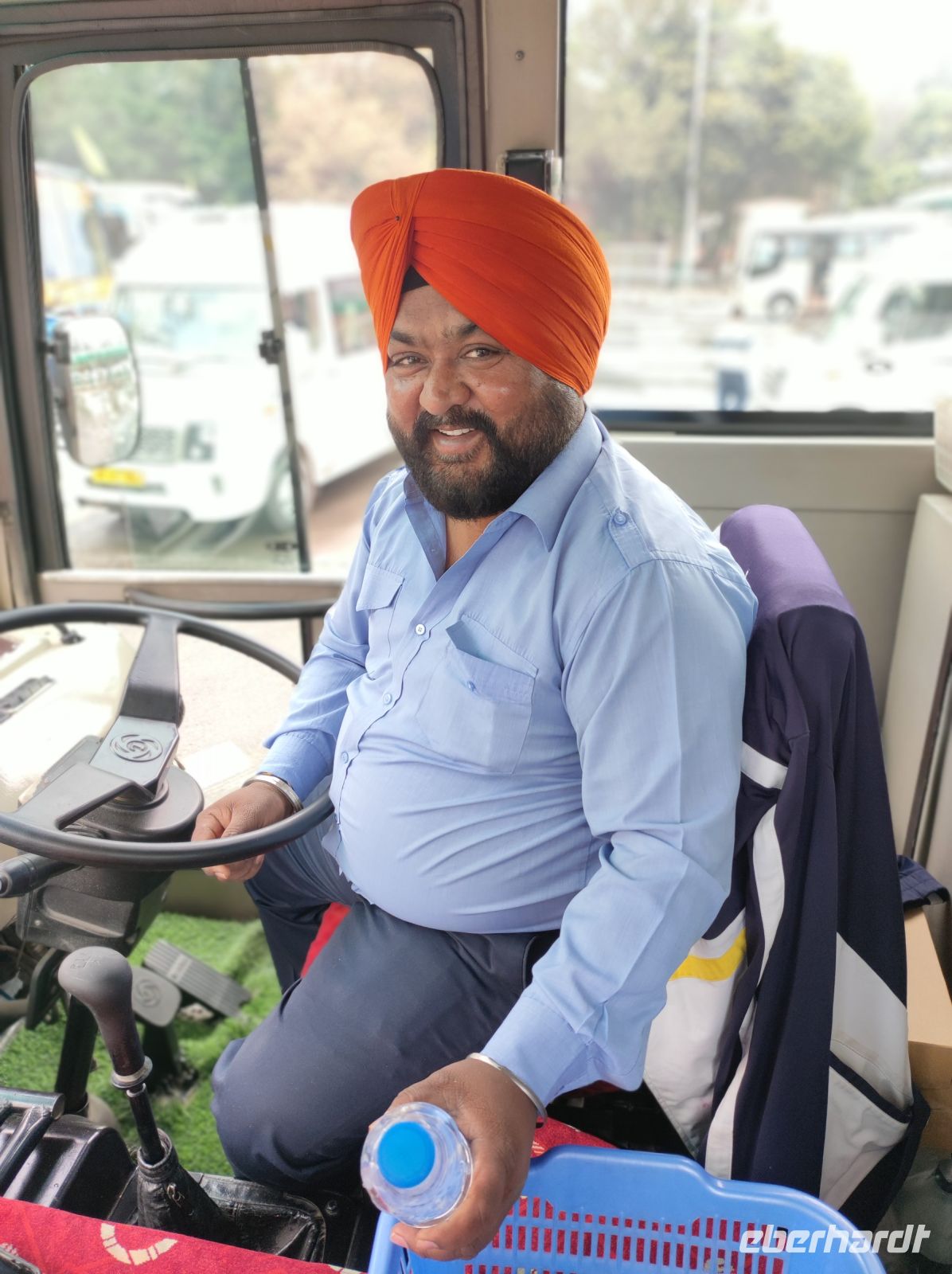 Unser Busfahrer und Anhänger der Sikh Religion in Indien