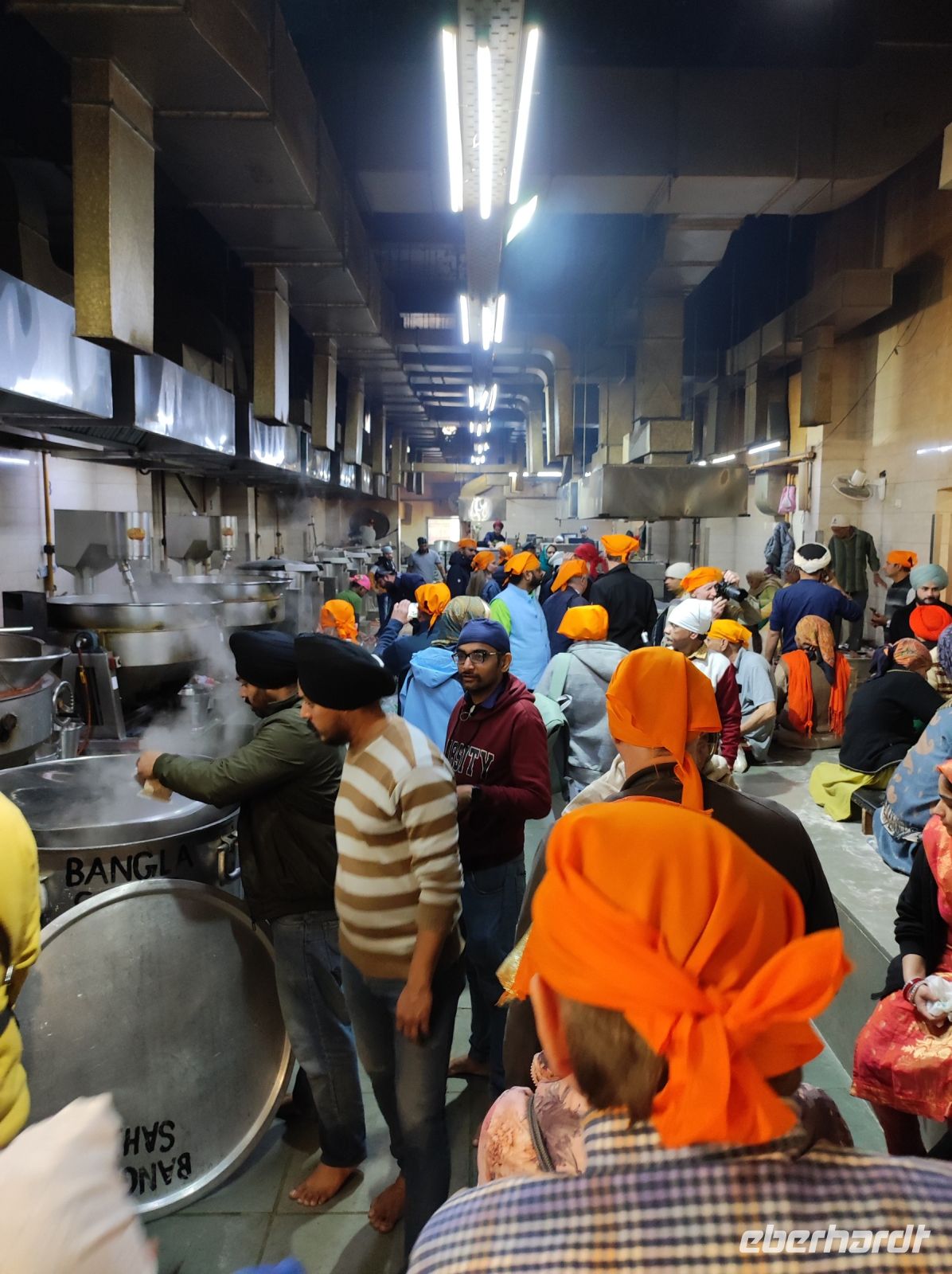 Die Küche des Sikh-Tempels in Neu Delhi, Indien